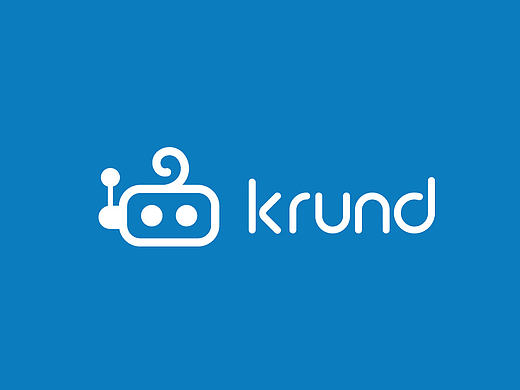 智能机器人logo 字体设计—克路德Krund
