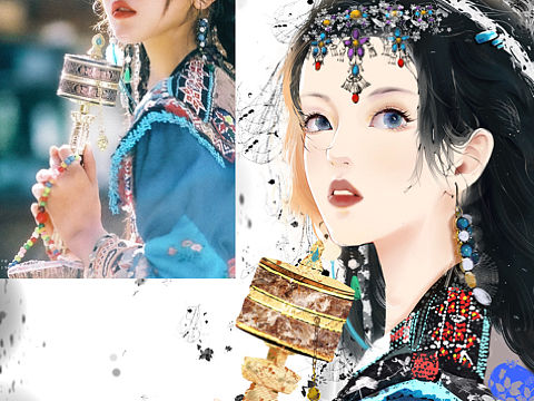 好久没画这种风格的啦