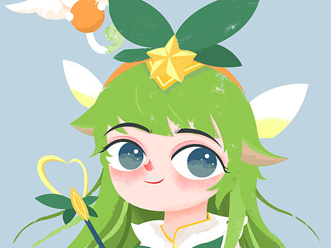 英雄联盟 璐璐 头像插画（个人主页-ZNDM2ODA2NDg=） - 创作习作 - 站酷设计师不会画画的桃原创素材 - 站酷ZCOOL