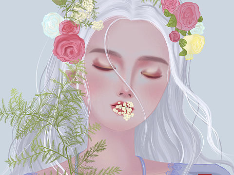 半厚涂女生头像