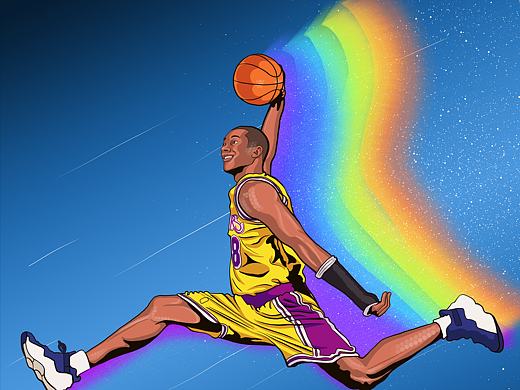篮球插画 kobe