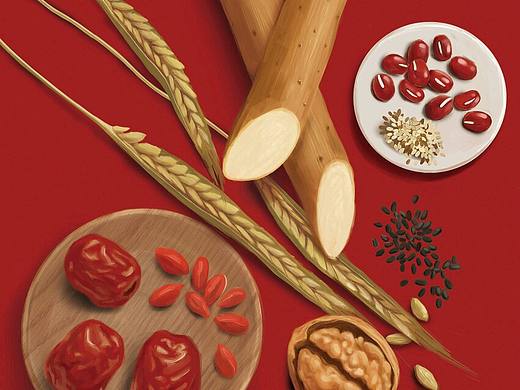 五谷磨房 包装插画