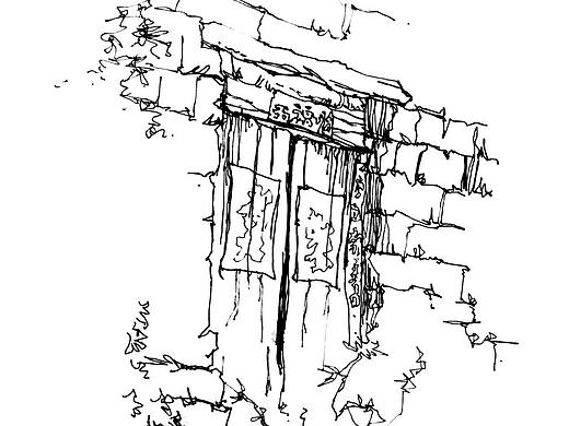 太行山速写写生作品