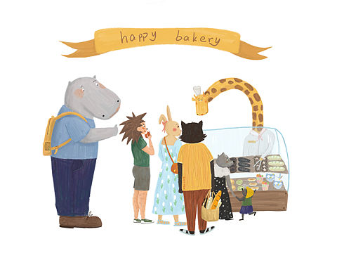 快樂面包屋開業(yè)啦！（個人主頁-ZNTk1MDI1ODg=） - 創(chuàng)作習(xí)作 - 站酷設(shè)計師貓糧maoliang原創(chuàng)素材 - 站酷ZCOOL