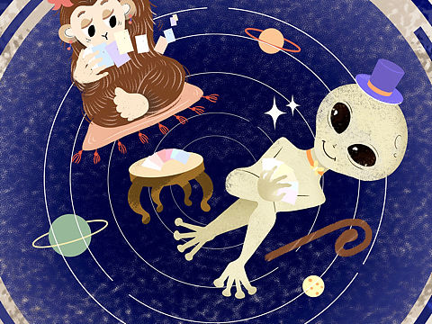 星際斗地主（個(gè)人主頁(yè)-ZMzQwMjcwNjA=） - 商業(yè)插畫 - 站酷設(shè)計(jì)師一野菜男爵一原創(chuàng)素材 - 站酷ZCOOL