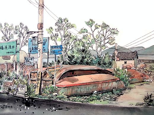 钢笔淡彩 一些随笔