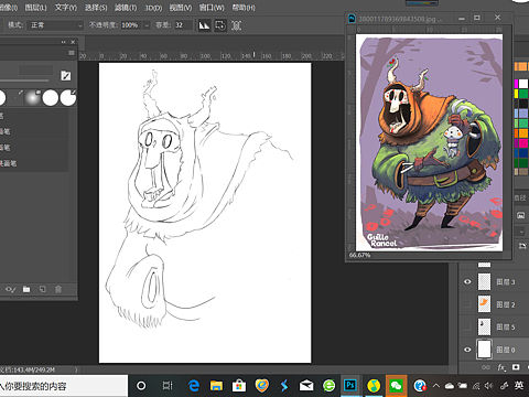 被困在家里临摹