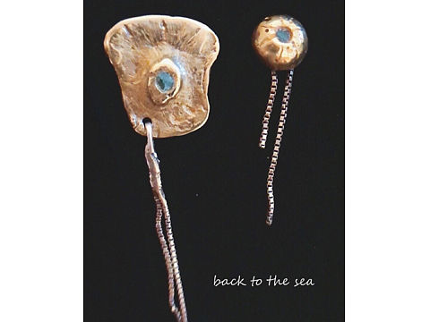 back to the sea 复古款手工耳钉