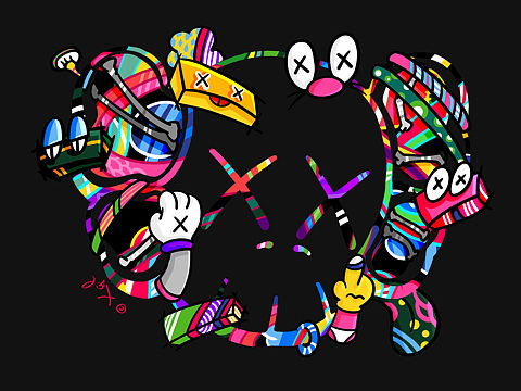 今日份Kaws（个人主页-ZNDI4ODYyNzI=） - 艺术插画 - 站酷设计师小咕噜MT原创素材 - 站酷ZCOOL