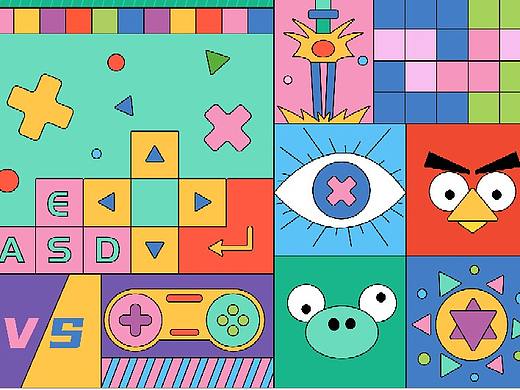孟菲斯插画海报