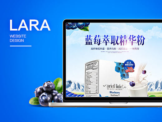 保健品/蓝莓萃取精华粉详情页设计