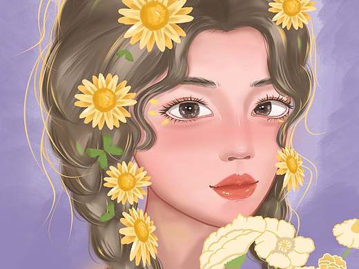 原创插画女生头像