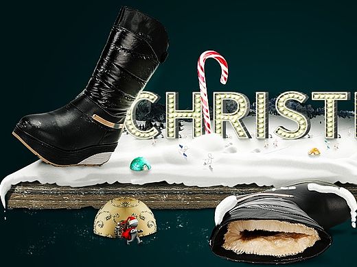 圣誕節(jié)女鞋海報 男鞋子海報 雪景海報（個人主頁-ZMTQ1MTg2MzI=） - 海報 - 站酷設計師咖了個啡原創(chuàng)素材 - 站酷ZCOOL