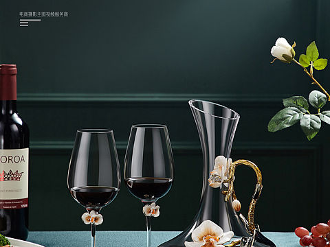 红酒杯摄影 东莞红酒杯拍照 酒具产品摄影 玻璃精修