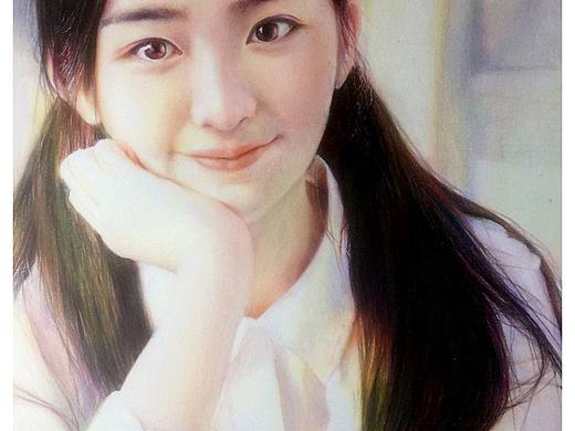 油性彩铅作品《天光》