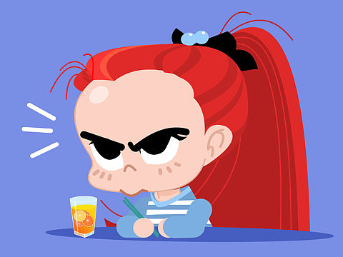 妹妹家闺女的小臭脾气（个人主页-ZNDM3MTA4MTY=） - 儿童插画 - 站酷设计师茶理逗原创素材 - 站酷ZCOOL