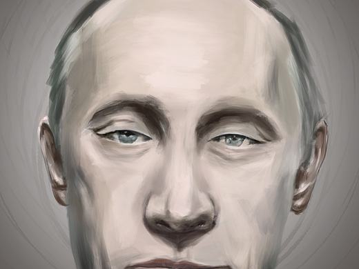 手绘习作-普京大帝