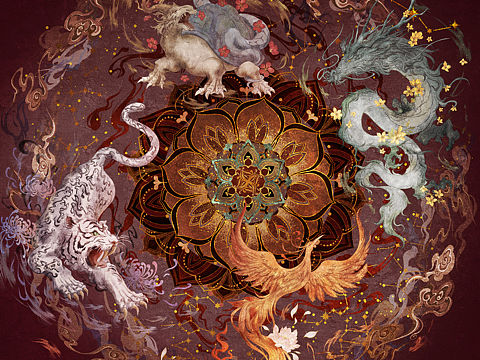 四方有灵：青龙/白虎/朱雀/玄武