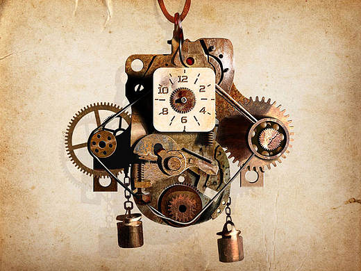 复古时钟挂件