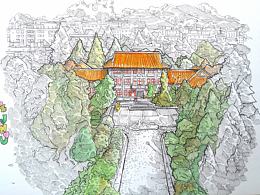 浙师校园系列第二组插画作品