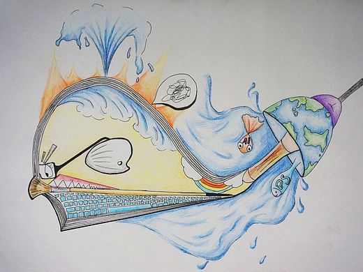 图形创意手绘图一张