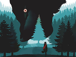 插画《孤单中的坚强》