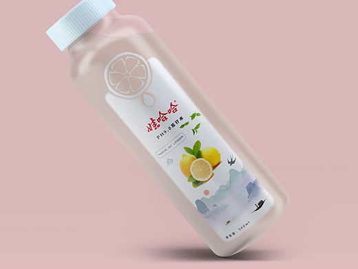 娃哈哈苏打水瓶体和箱体包装设计