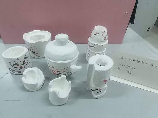手工石膏茶具套装
