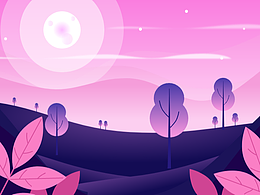 60期漸變插畫背景圖臨摹