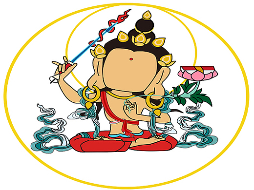 文殊菩萨(卡通插画)