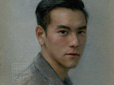 彩铅人物-彭于晏