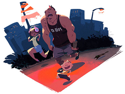 要命的夜跑（个人主页-ZMjk4OTgzODQ=） - 创作习作 - 站酷设计师德儿彼鹤原创素材 - 站酷ZCOOL