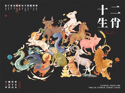 国潮插画 | 十二生肖系列