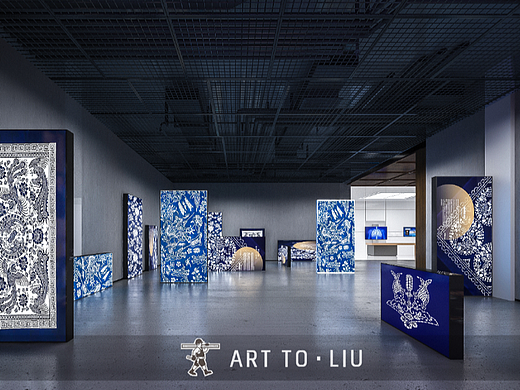艺术展馆，新媒体艺术空间，某个展馆的两个艺术空间