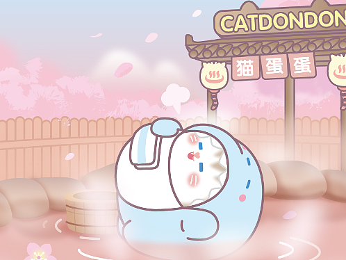 猫蛋蛋明信片插画设计