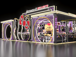 化妆品展台设计 植村秀 she uemura 植村秀hellokitty