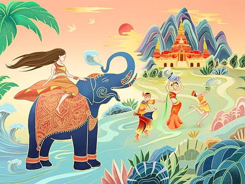 西双版纳系列插画 包装设计