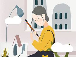 准备出门（插画）