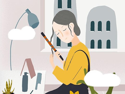 准备出门(插画)