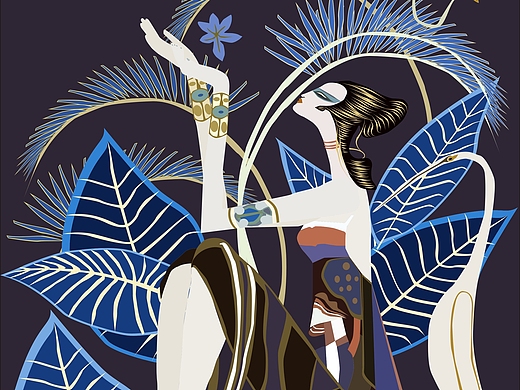 云南绘画风格插画