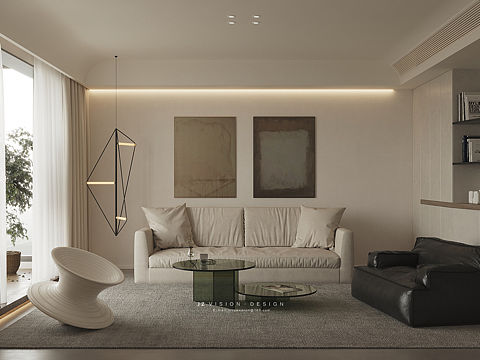 2021柒月_室内Wabi-sabi渲染表现