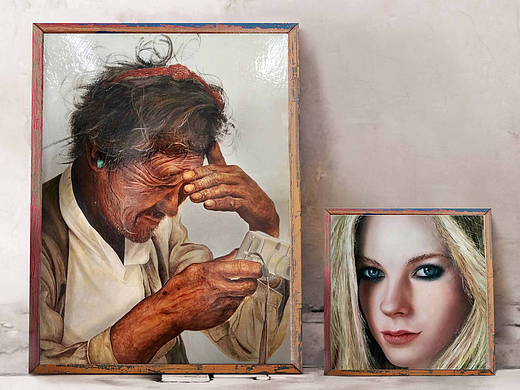 没事画画油画，依旧是以前的纯艺了