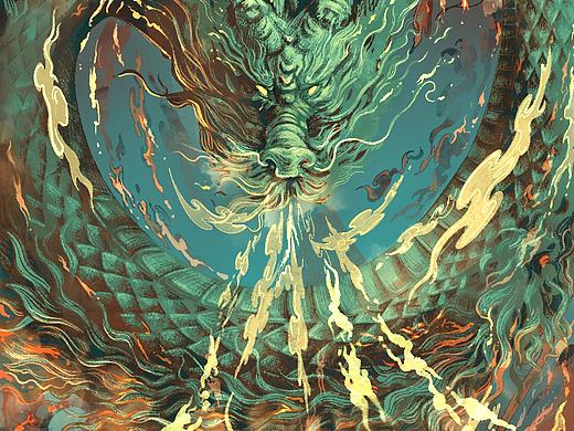 十二生肖插画—辰龙