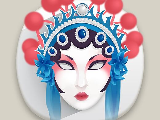 一组中国风的主题图标