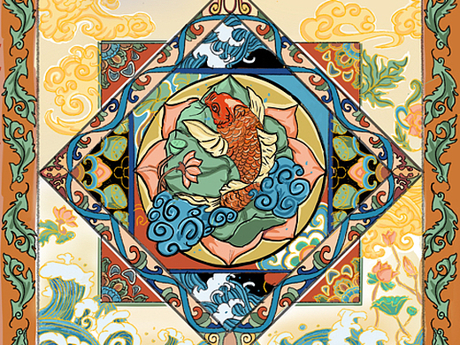 《藻井图纹》插画设计系列