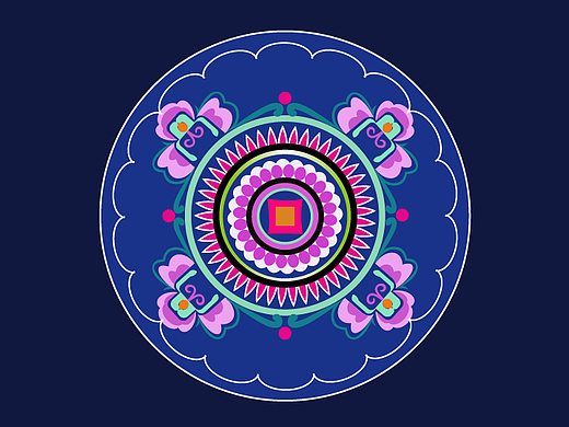 民族图案应用到平面设计