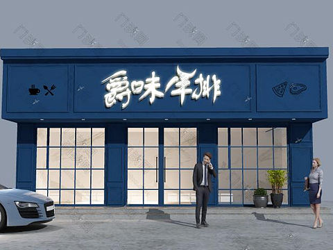 餐饮店门头图片