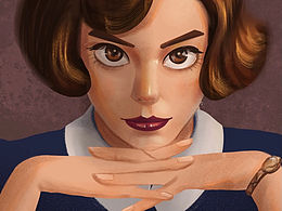 《女王的棋局》插畫繪畫過程