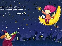 一個(gè)小封面（也是關(guān)于夜晚的）（個(gè)人主頁(yè)-ZMTE0MjMzMg==） - 兒童插畫 - 站酷設(shè)計(jì)師我是黑夜先生原創(chuàng)素材 - 站酷ZCOOL