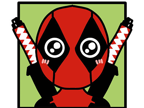 超级英雄系列卡通画创意画